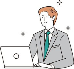 仕事をするエリートビジネスマン