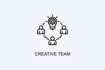 Creative Team Vector Icon Or Logo Illustration
