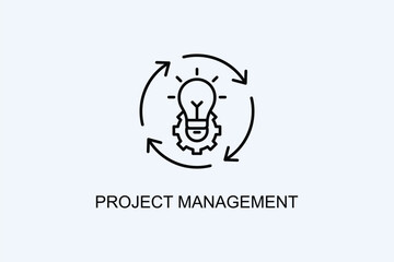 Project Management Vector Icon Or Logo Illustration