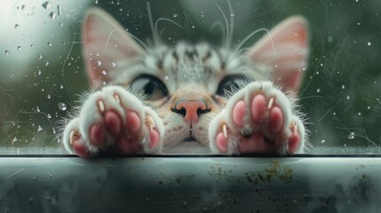 Obraz premium cat at window