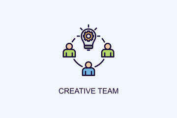 Creative Team Vector Icon Or Logo Illustration