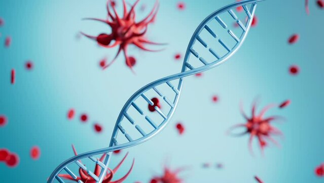 3D rendering medical virus animation
