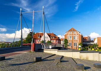 Blick auf die Drehbrücke in Malchow
