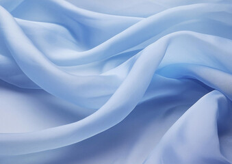Obraz premium 青色のオーガンジーのイメージ背景