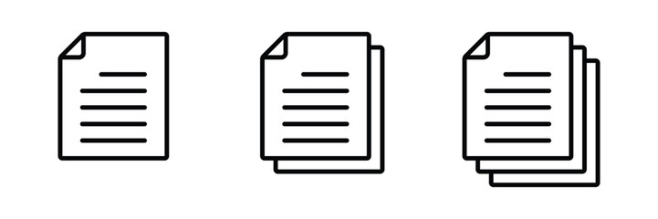 document icon set vector