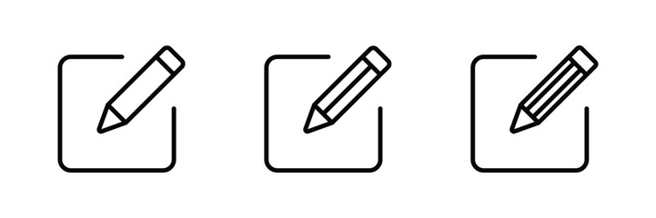 Edit icon set vector. Write icon symbol