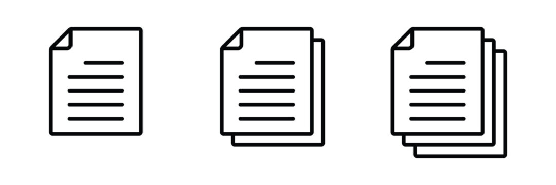 document icon set vector