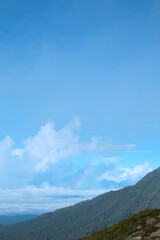 photo of mountains with beautiful sky