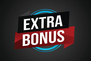 extra bonus word concept vector illustration with lines 3d style for social media landing page, template, ui, web, mobile app, poster, banner, flyer, background, gift card, coupon, label, wallpaper

