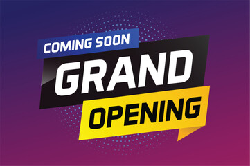 coming soon grand opening word concept vector illustration and 3d, web, mobile app, poster, banner, flyer, background, gift card, coupon, label, wallpaper


