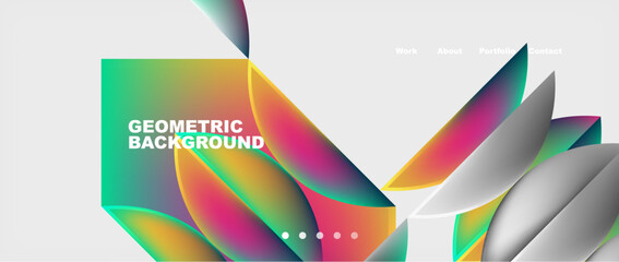 Minimal geometric web site page template design. Vector Illustration For Wallpaper, Banner, Background, Card, Book Illustration, landing page