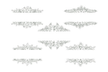 Hand Drawn Tropical Leaf and Flower Background