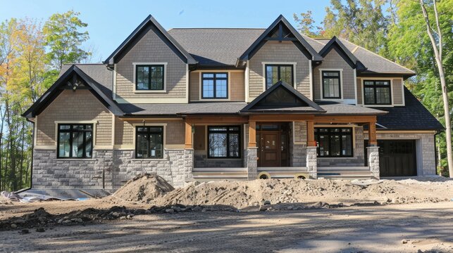 Construction of a New Home Outside Perspective