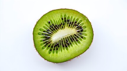 Kiwi Fruit Cross Section Close Up (Generative AI)