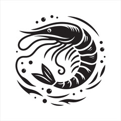 shrimp fish vector