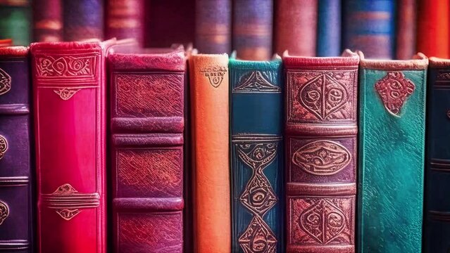 Old books in a library