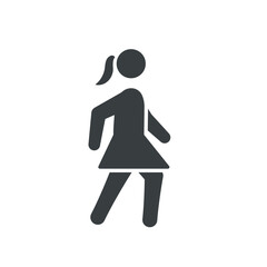 girl walking pictogram