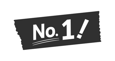 黒いテープに白いNo.1!の文字 - ランキング1位･一番人気･人気の品のセールスプロモーション素材
