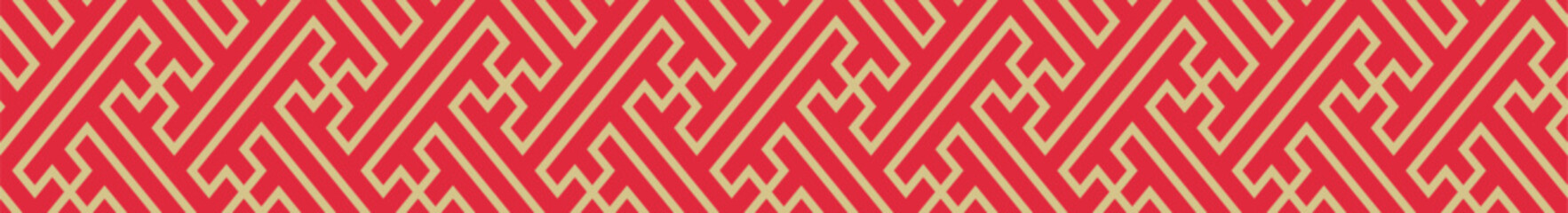 japanese Vintage Seamless Borders Horizontally