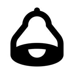 Bell notification ring alarm ui black solid icon