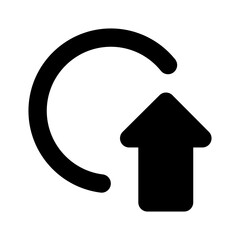 Upload backup to internet server ui black solid icon