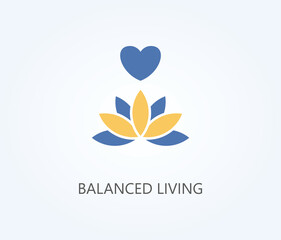  Balanced Living Vector, Icon Or Logo Sign Symbol Illustration 