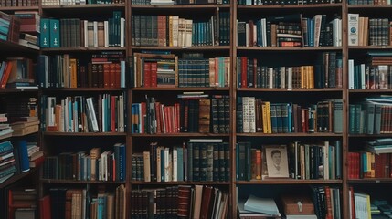 Success Stories: Business and Entrepreneurship Books Collection on a Bookshelf