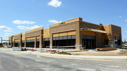 Exciting New Venture: Building Under Construction for a Trendy New Business Opening Soon