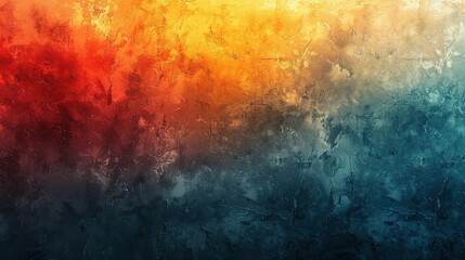 Retro Summer Hues: Grainy Teal-Orange-Red-Blue Background