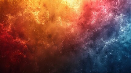 Fototapeta premium Retro Summer Hues: Grainy Teal-Orange-Red-Blue Background