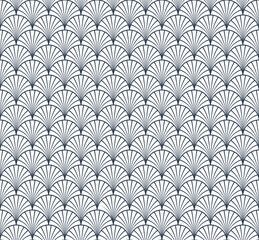 Traditional Japanese wave seamless pattern