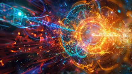 Obraz premium abstract technology background 