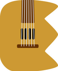 Guitar String Music Instrument Letter Alphabet Vector Element 