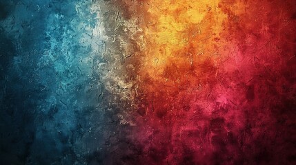 Fototapeta premium Vintage Summer Vibes: Teal-Orange-Red-Blue Gradient Texture