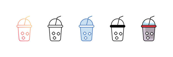 Drink icon design with white background stock illustration