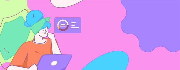 Business network security character flat vector concept operation hand drawn illustration
