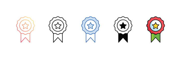 Badge icon design with white background stock illustration