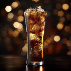 Cola iced in glass