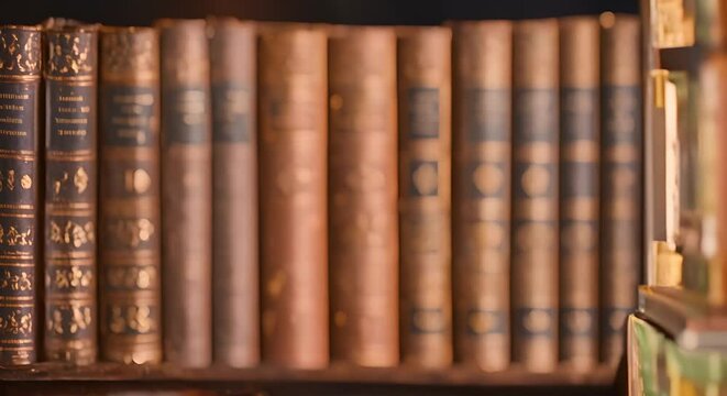  Timeless Tomes: Sliding Through Antique Book Towers in a Library 10