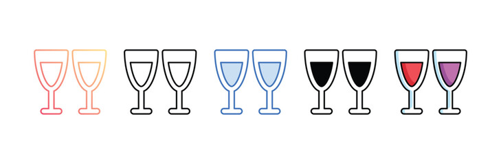 Drinks icon design with white background stock illustration