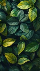 Serene Green Leaf Canvas, A Minimalist Harmony