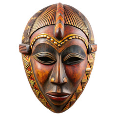 african mask on transparent background