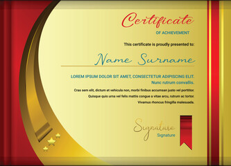 Luxurious and elegant certificate