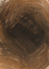 Dry brush brown color on paper background for decoration on rustic , histiracal and coffee cafe concept.