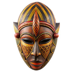 african mask on transparent background