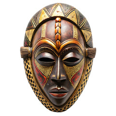 african mask on transparent background