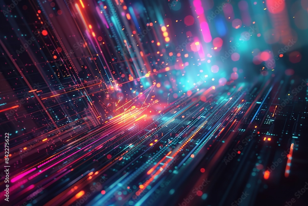 Poster abstraction in technology beautiful background. generative ai