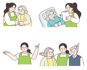 Senior citizens, old people, care managers, care services, guidance, insurance, old people, welfare, support, center,