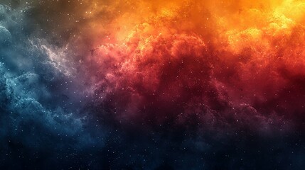 Fototapeta premium Sizzling Summer Spectrum: Teal-Orange-Red-Blue Noise Design