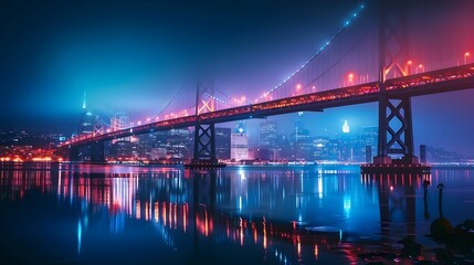 Naklejka premium Vaporwave Future Neon Cyberpunk City (Generative AI)